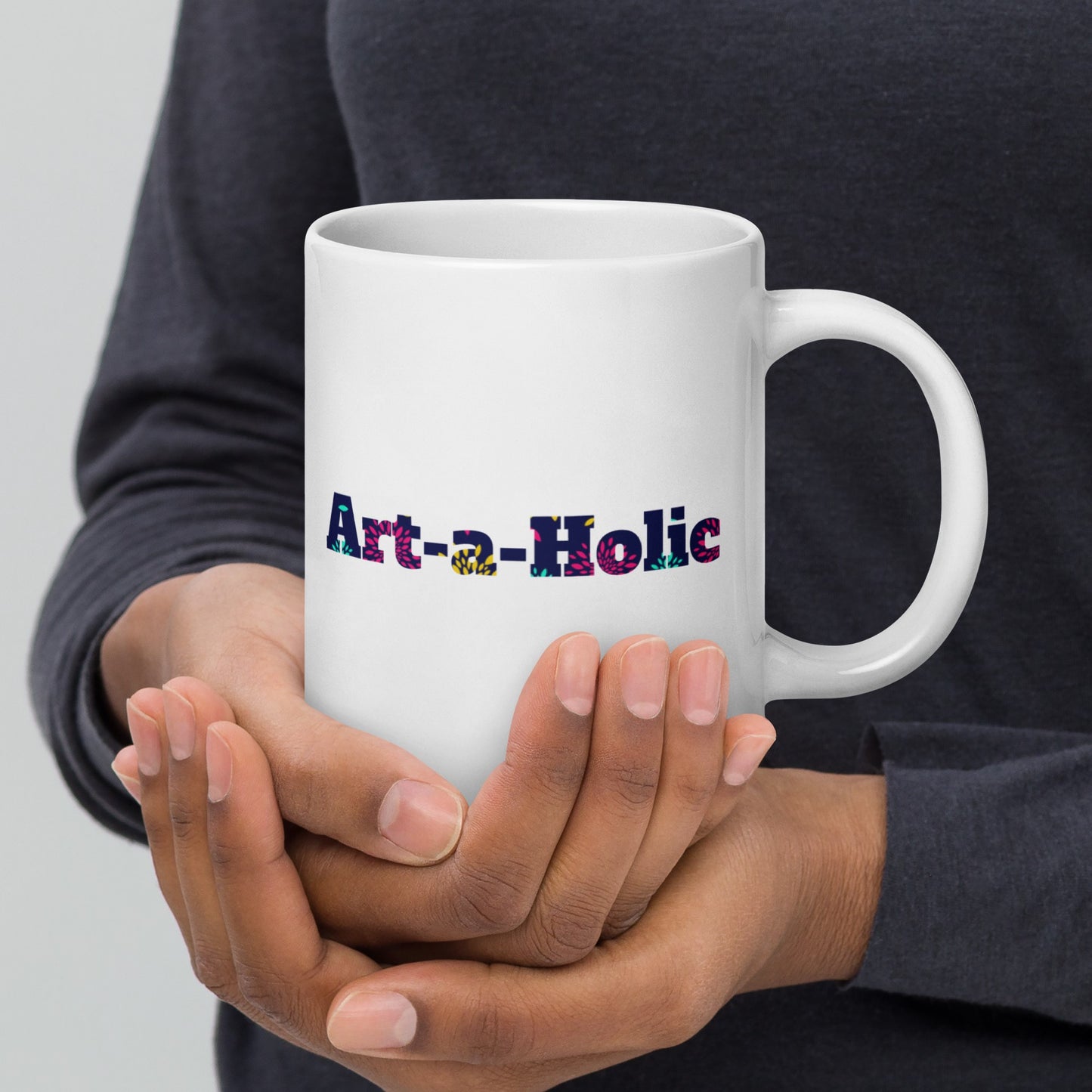 Jkc Artz Art-a-Holic White Glossy Mug