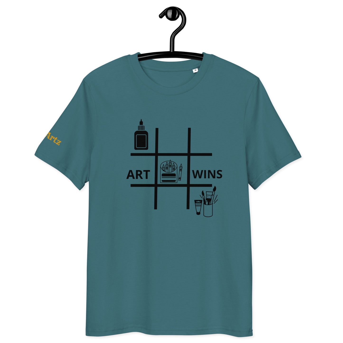 Art Wins! (Tic Tac Toe)....Unisex Organic Ribbed Neck T-Shirt