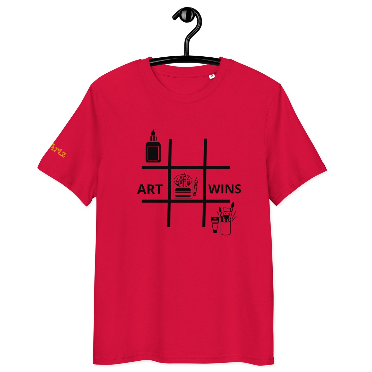 Art Wins! (Tic Tac Toe)....Unisex Organic Ribbed Neck T-Shirt