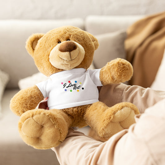 I Love Art Teddy Bear with a T-Shirt