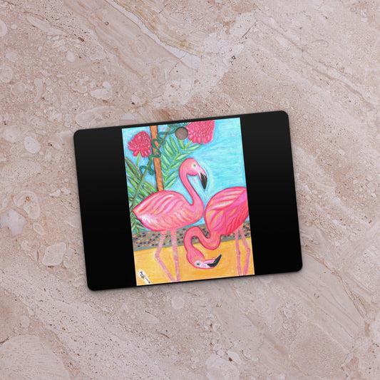 Flamingo Paradise Metal Ornament