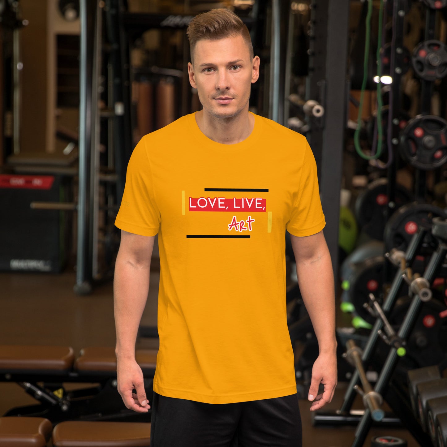Love, Live, Art Unisex T-Shirt