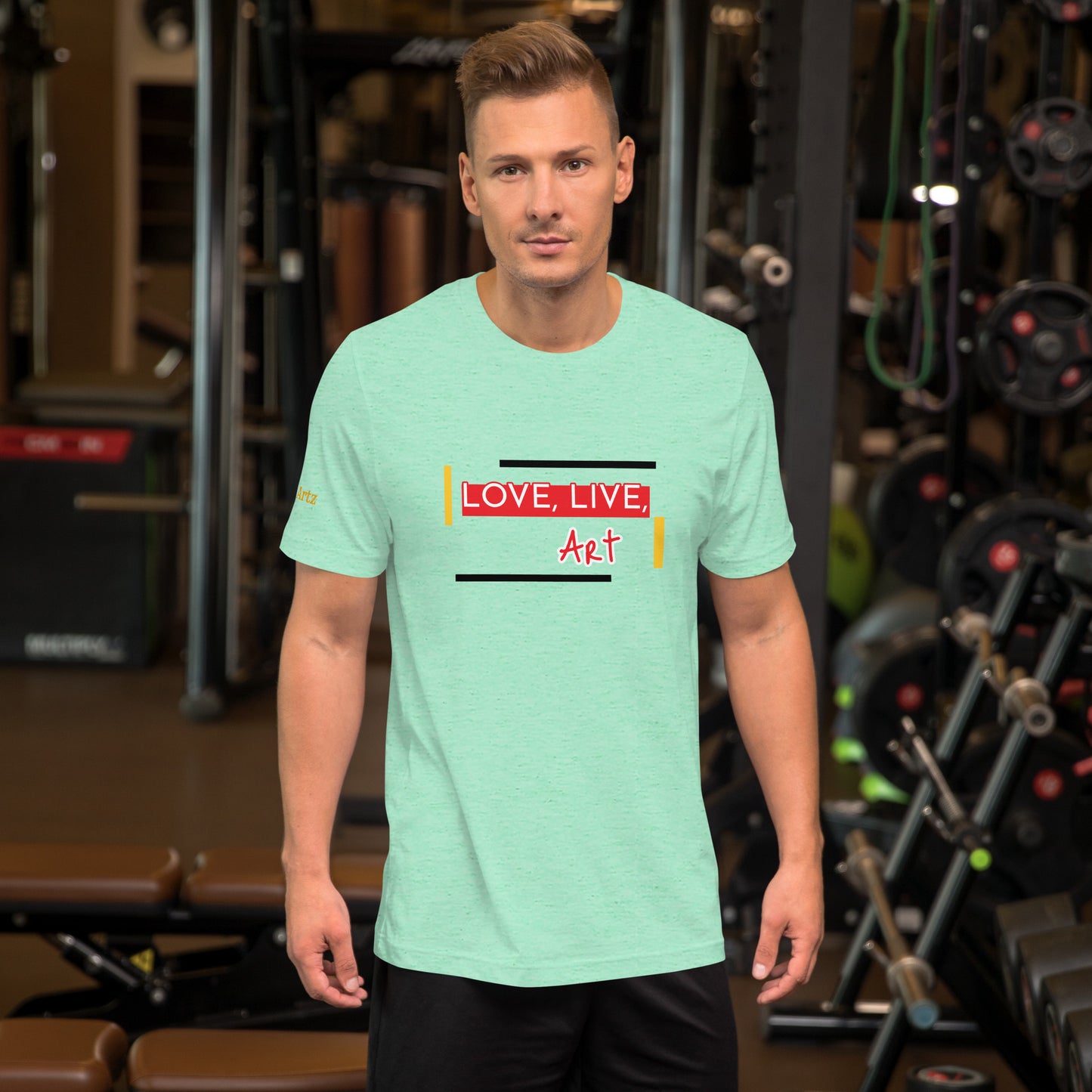 Love, Live, Art Unisex T-Shirt