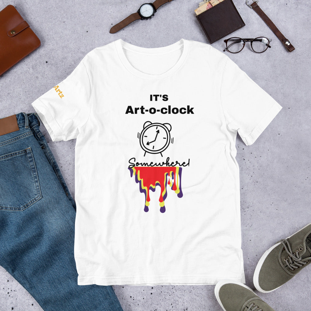 It's Art-o-clock Somewhere Drip Unisex T-Shirt