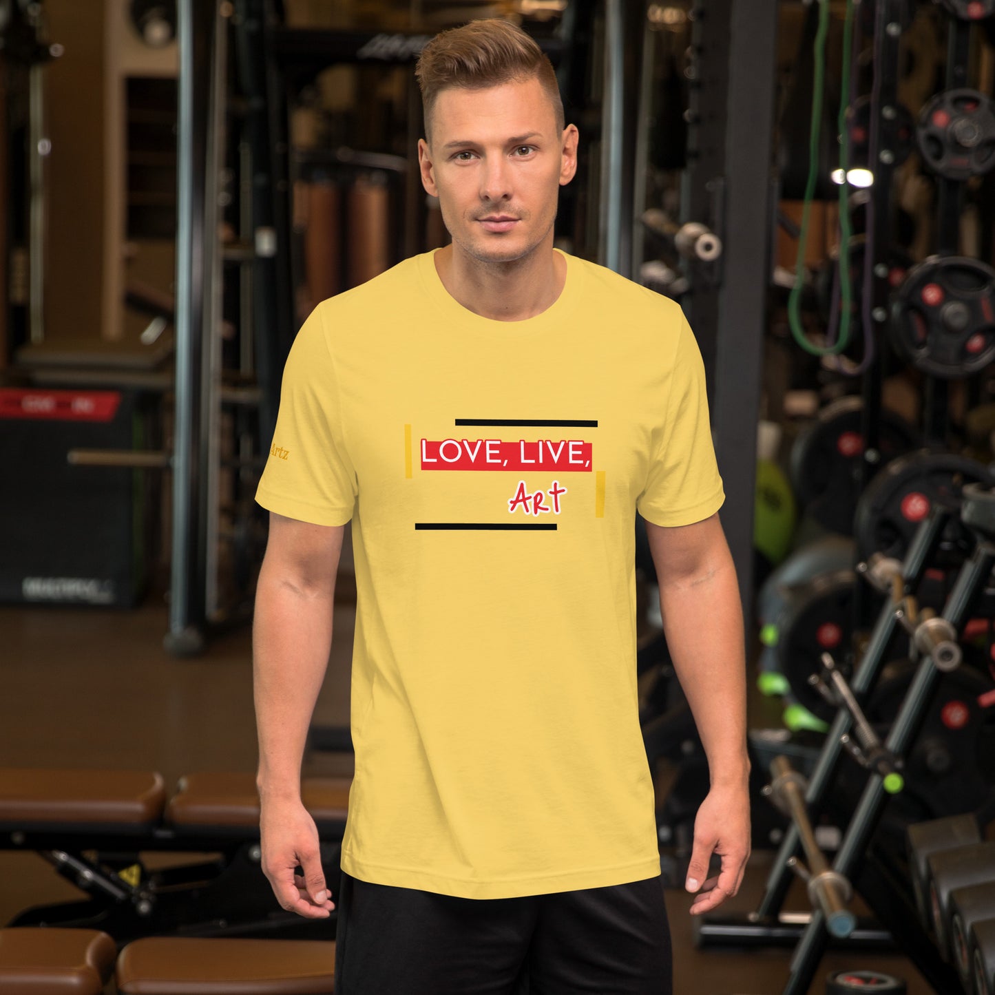 Love, Live, Art Unisex T-Shirt