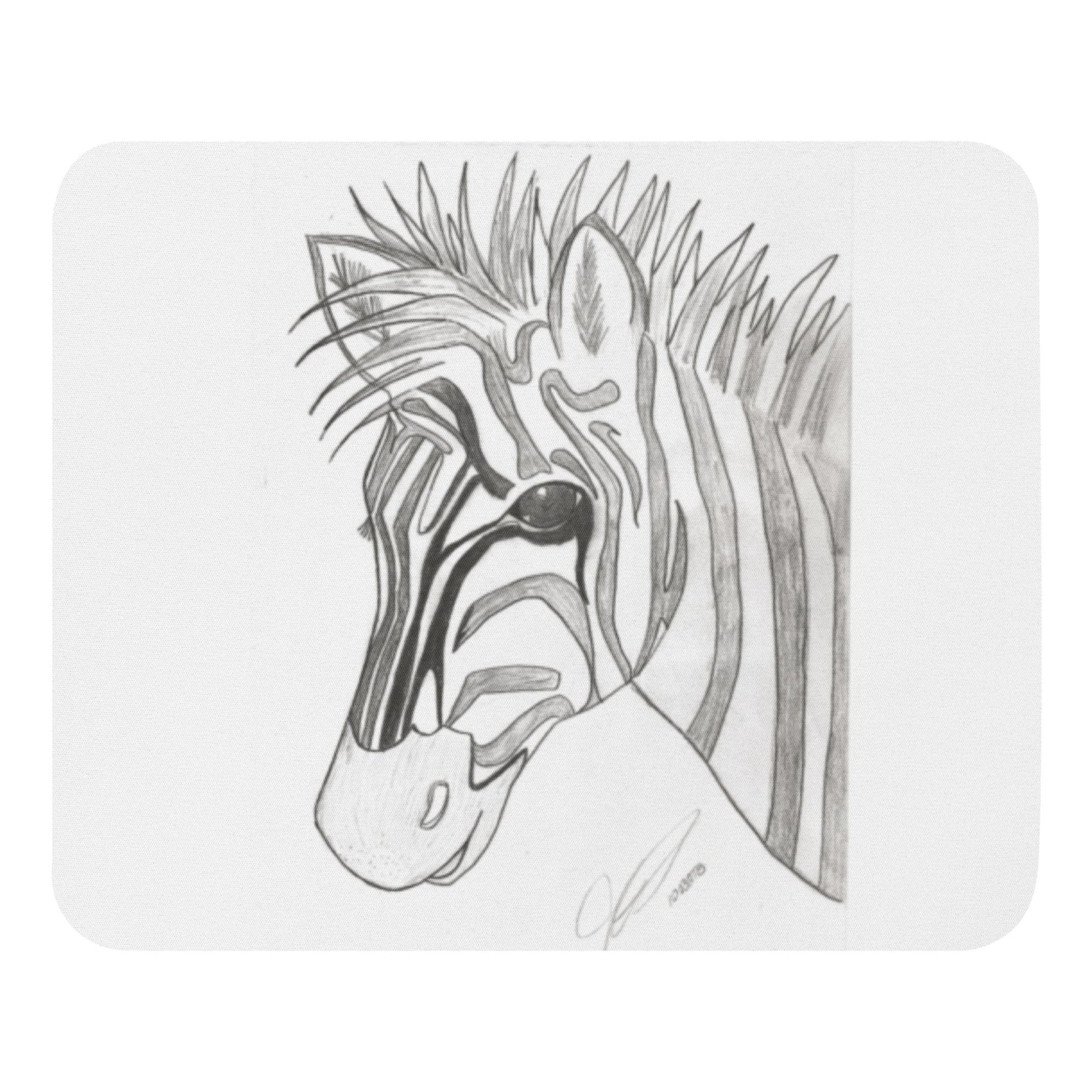 JKC Artz Gallery Zebra Time Mouse Pad