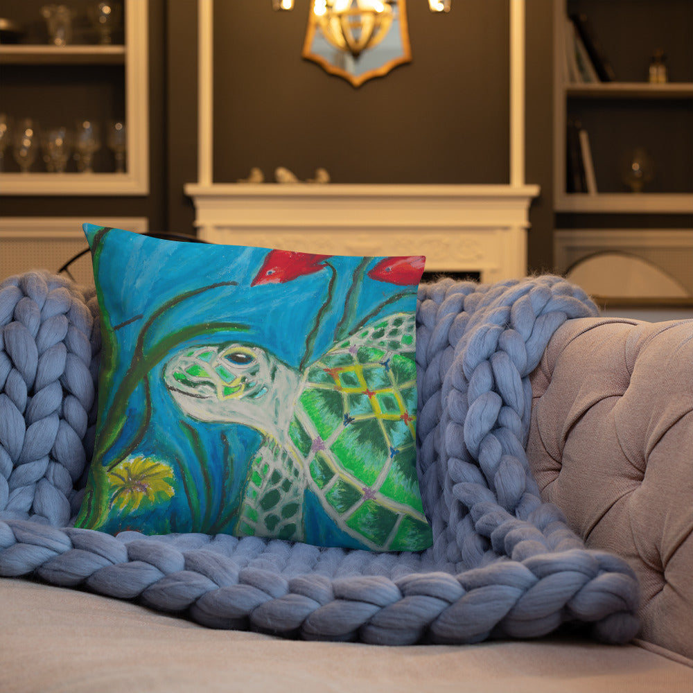 Sea Turtle Jkc Artz Gallery Basic Pillow