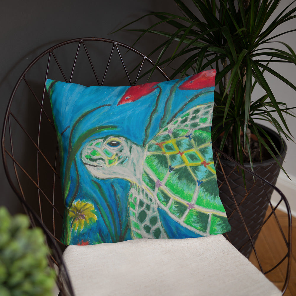 Sea Turtle Jkc Artz Gallery Basic Pillow