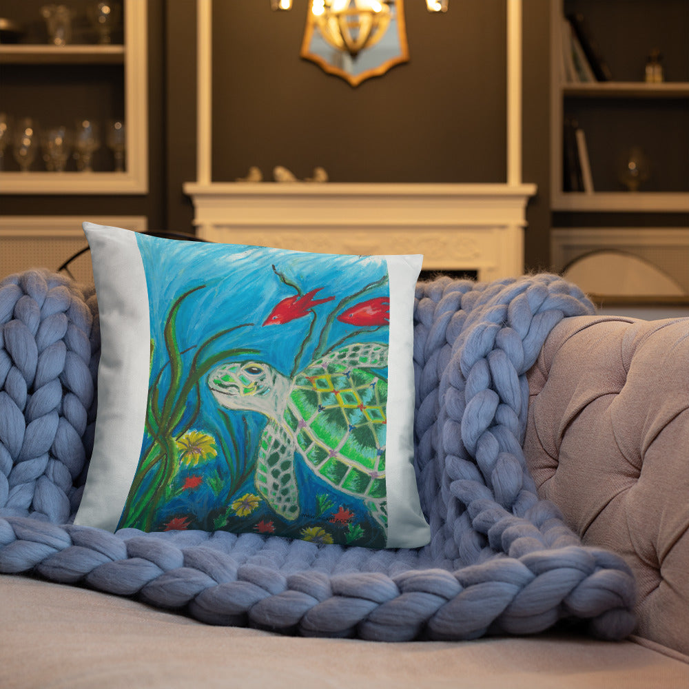Sea Turtle Jkc Artz Gallery Basic Pillow