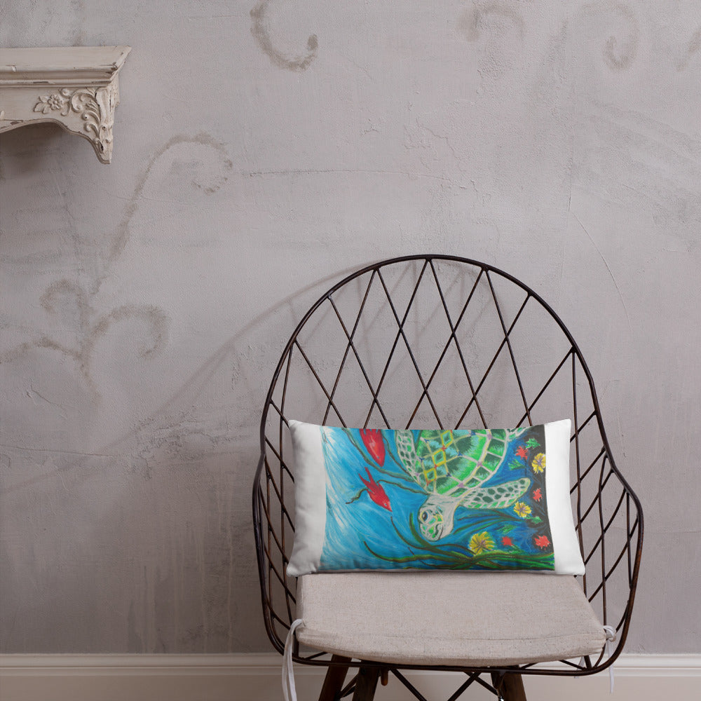 Sea Turtle Jkc Artz Gallery Basic Pillow