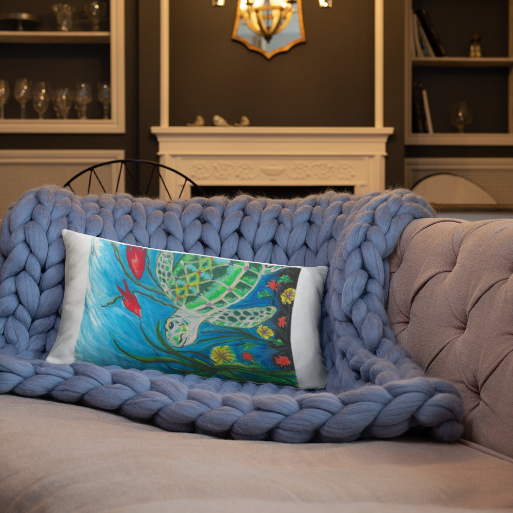 Sea Turtle Jkc Artz Gallery Basic Pillow