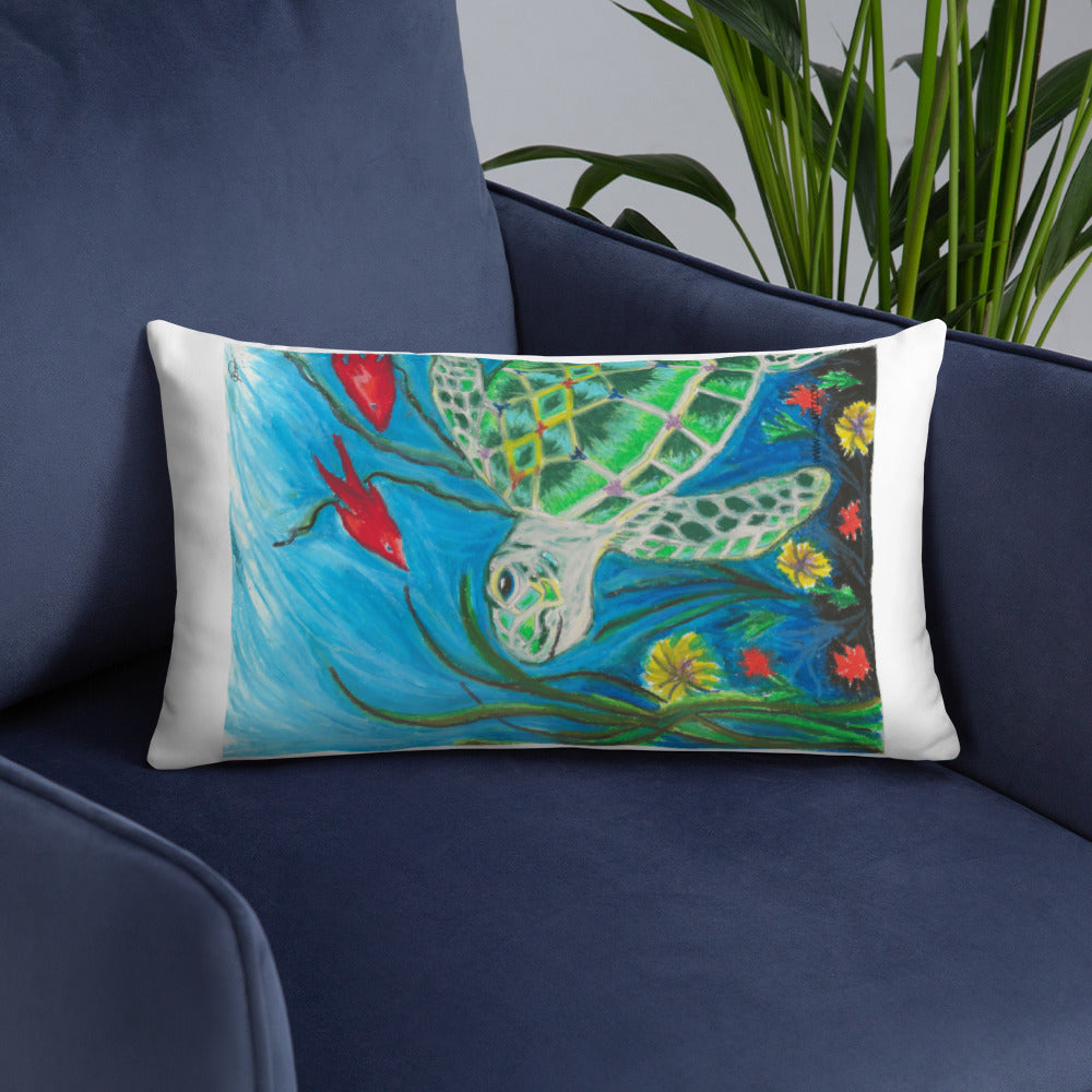 Sea Turtle Jkc Artz Gallery Basic Pillow