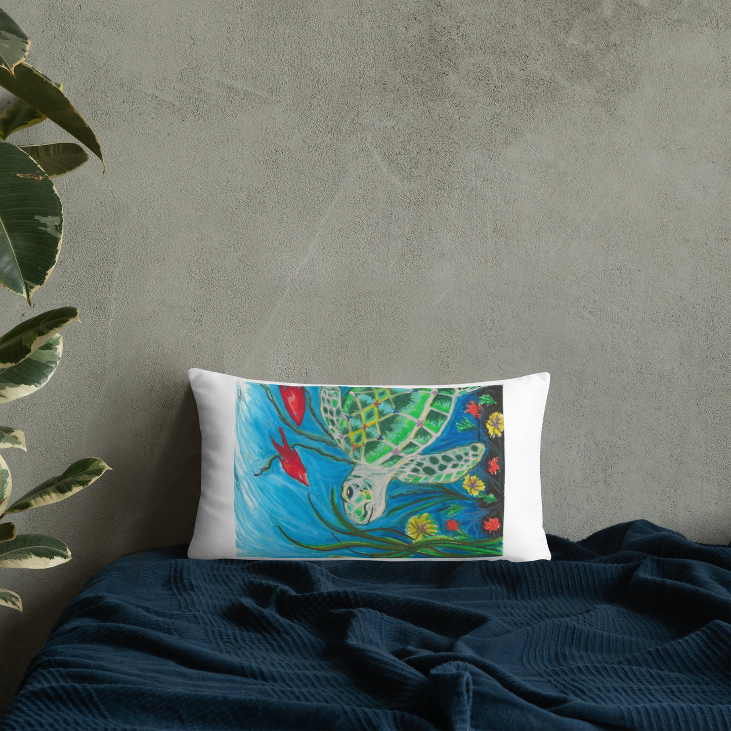 Sea Turtle Jkc Artz Gallery Basic Pillow