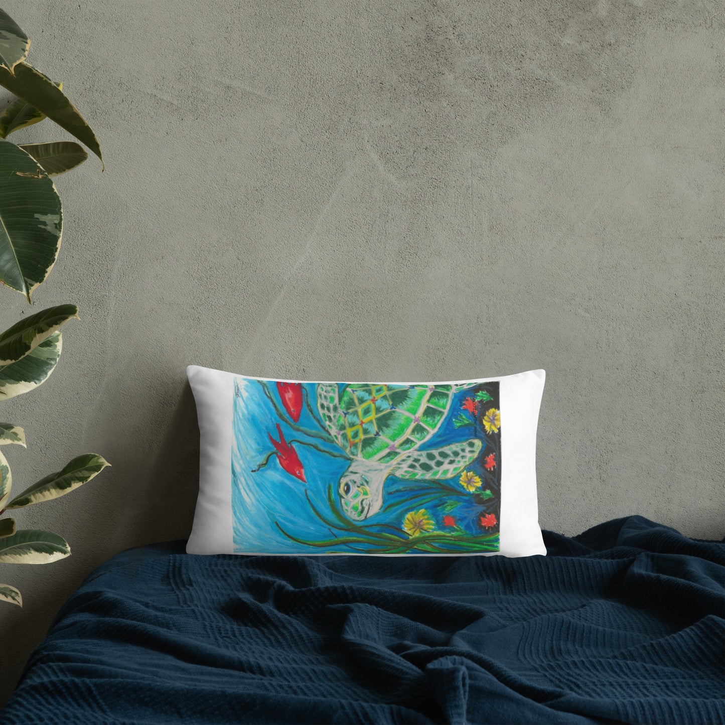 Sea Turtle Jkc Artz Gallery Basic Pillow