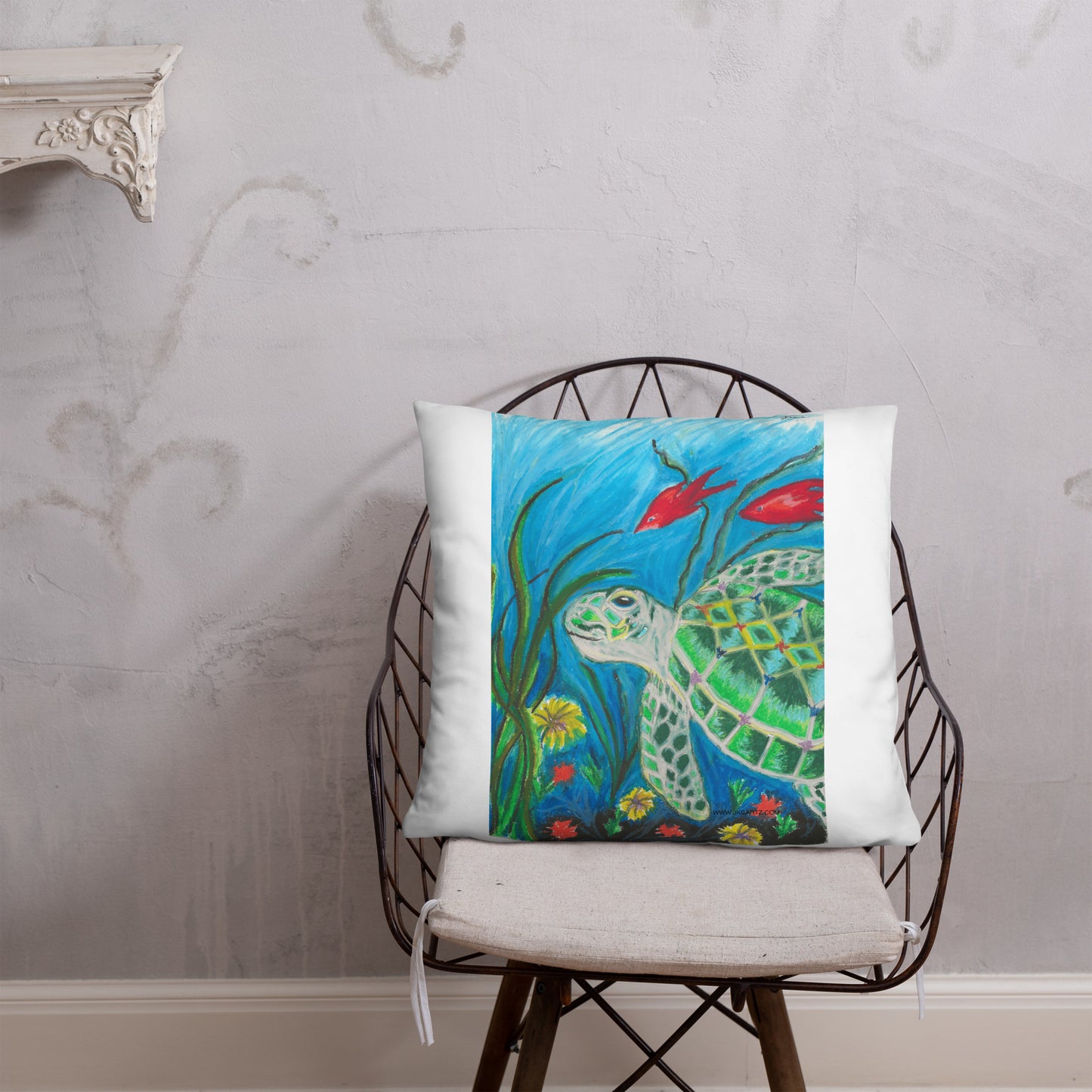Sea Turtle Jkc Artz Gallery Basic Pillow