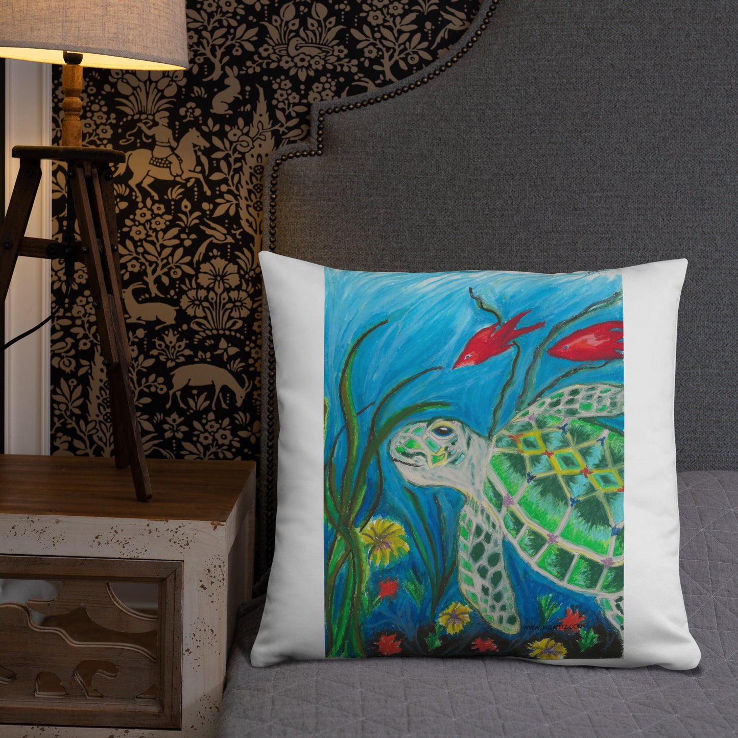 Sea Turtle Jkc Artz Gallery Basic Pillow