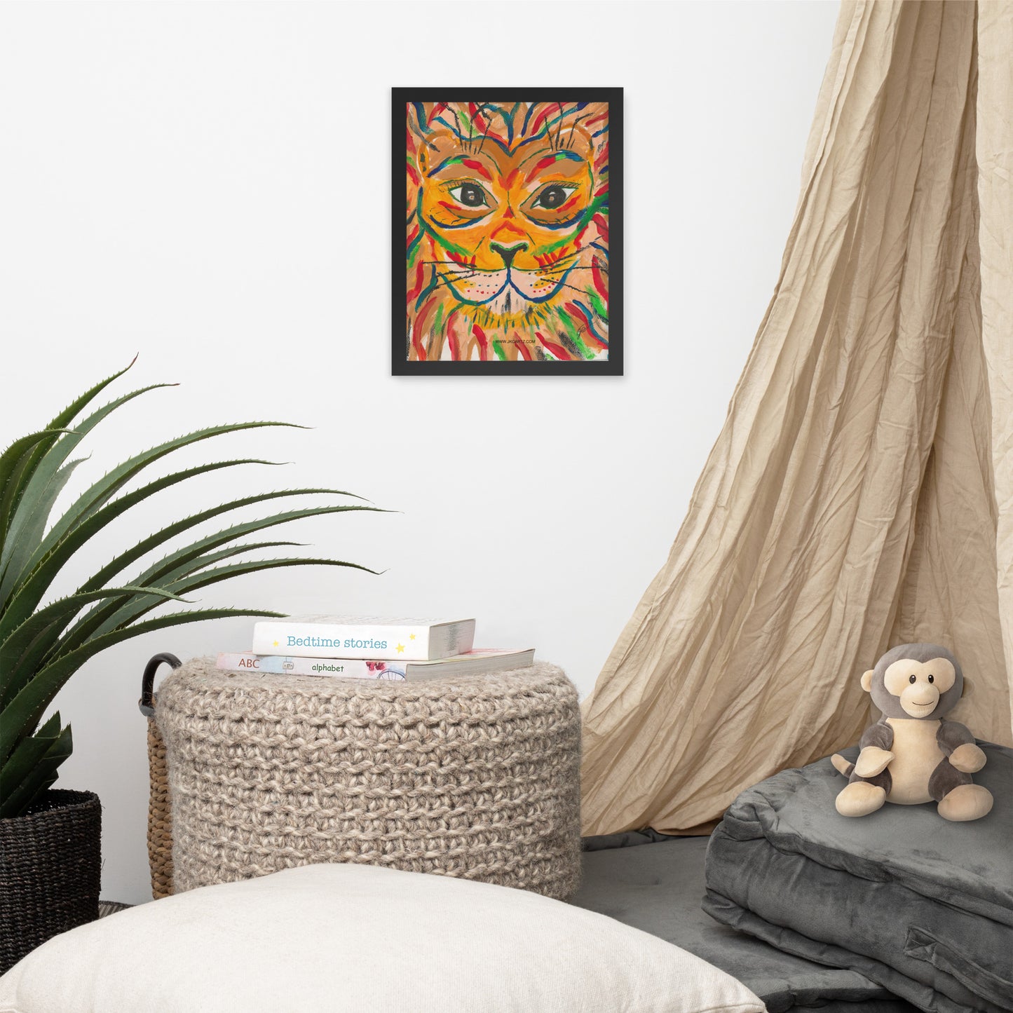 Lion Jkc Artz Gallery Framed Poster