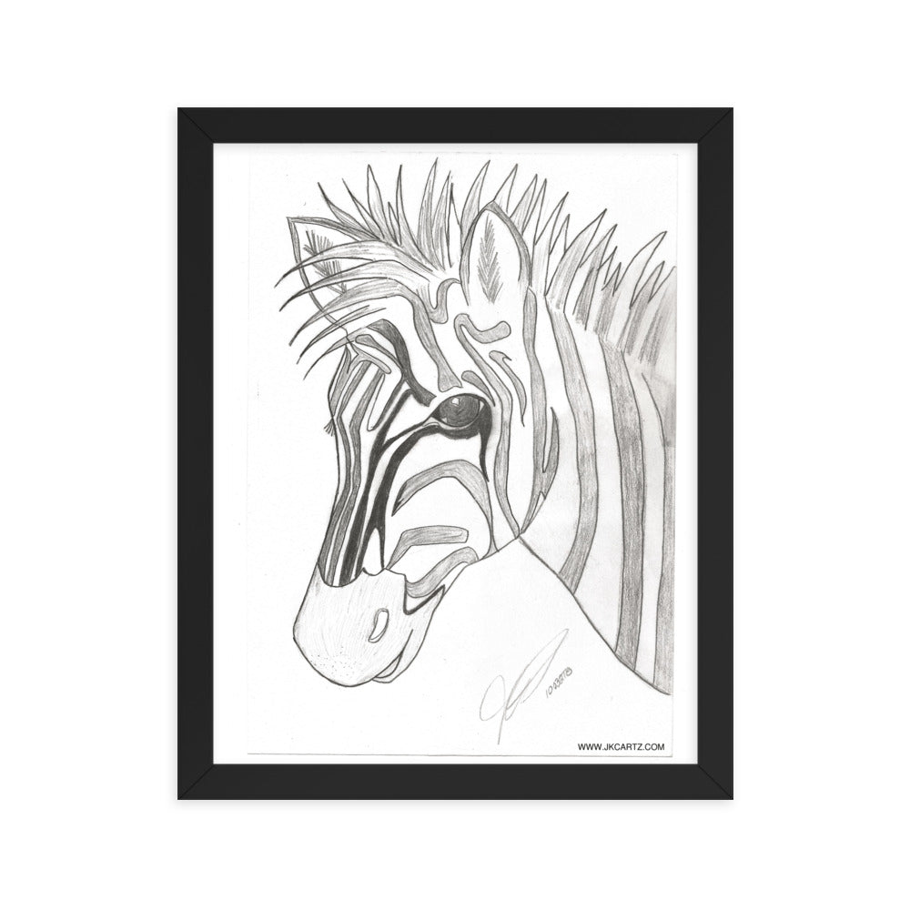 Zebra Jkc Artz Gallery Framed Poster