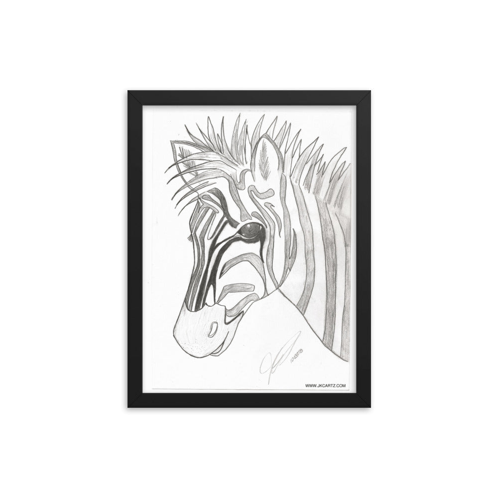 Zebra Jkc Artz Gallery Framed Poster