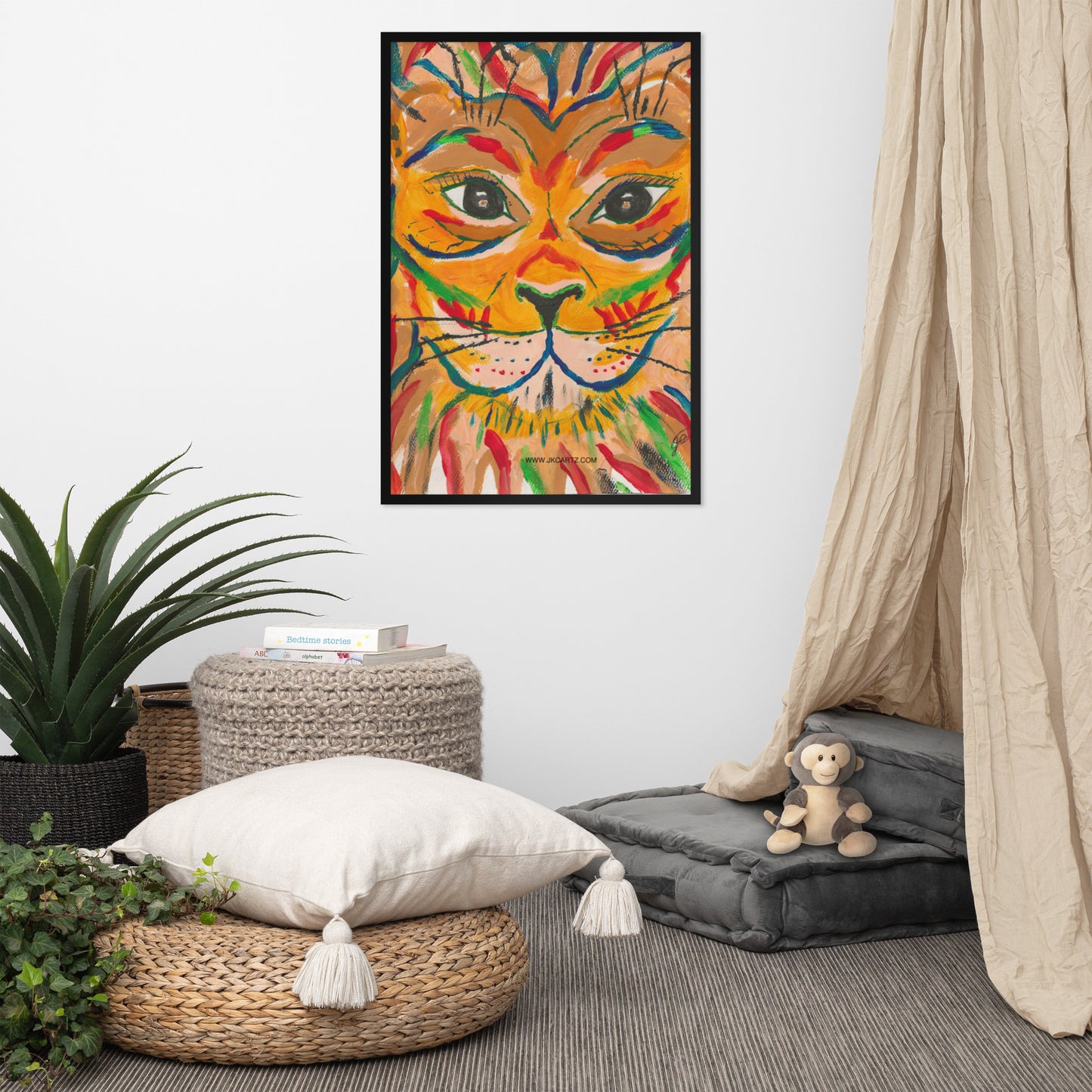 Lion Jkc Artz Gallery Framed Poster