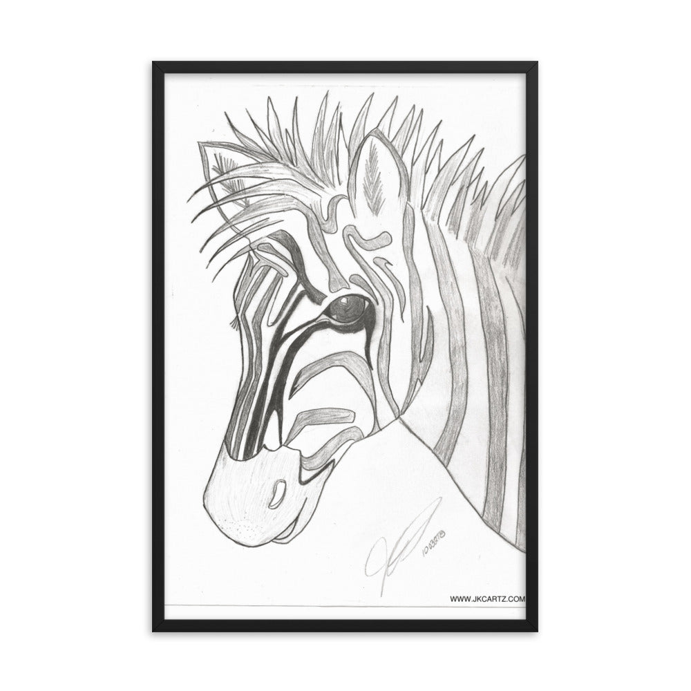 Zebra Jkc Artz Gallery Framed Poster