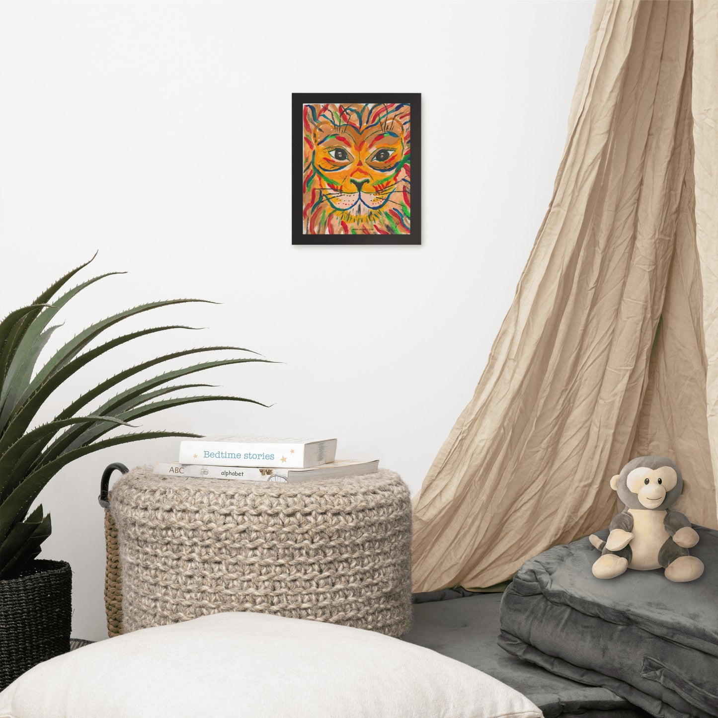 Lion Jkc Artz Gallery Framed Poster
