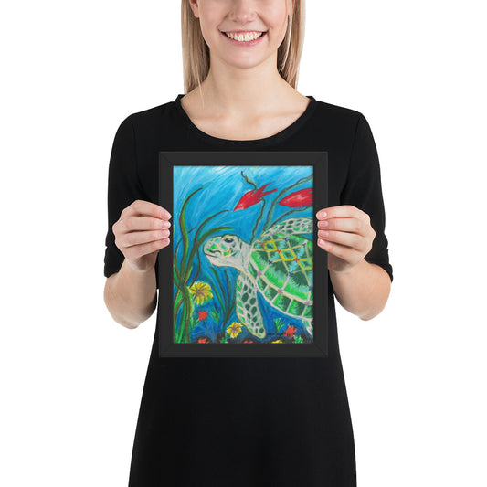 Sea Turtle Jkc Artz Gallery Framed Poster