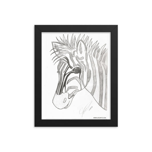 Zebra Jkc Artz Gallery Framed Poster
