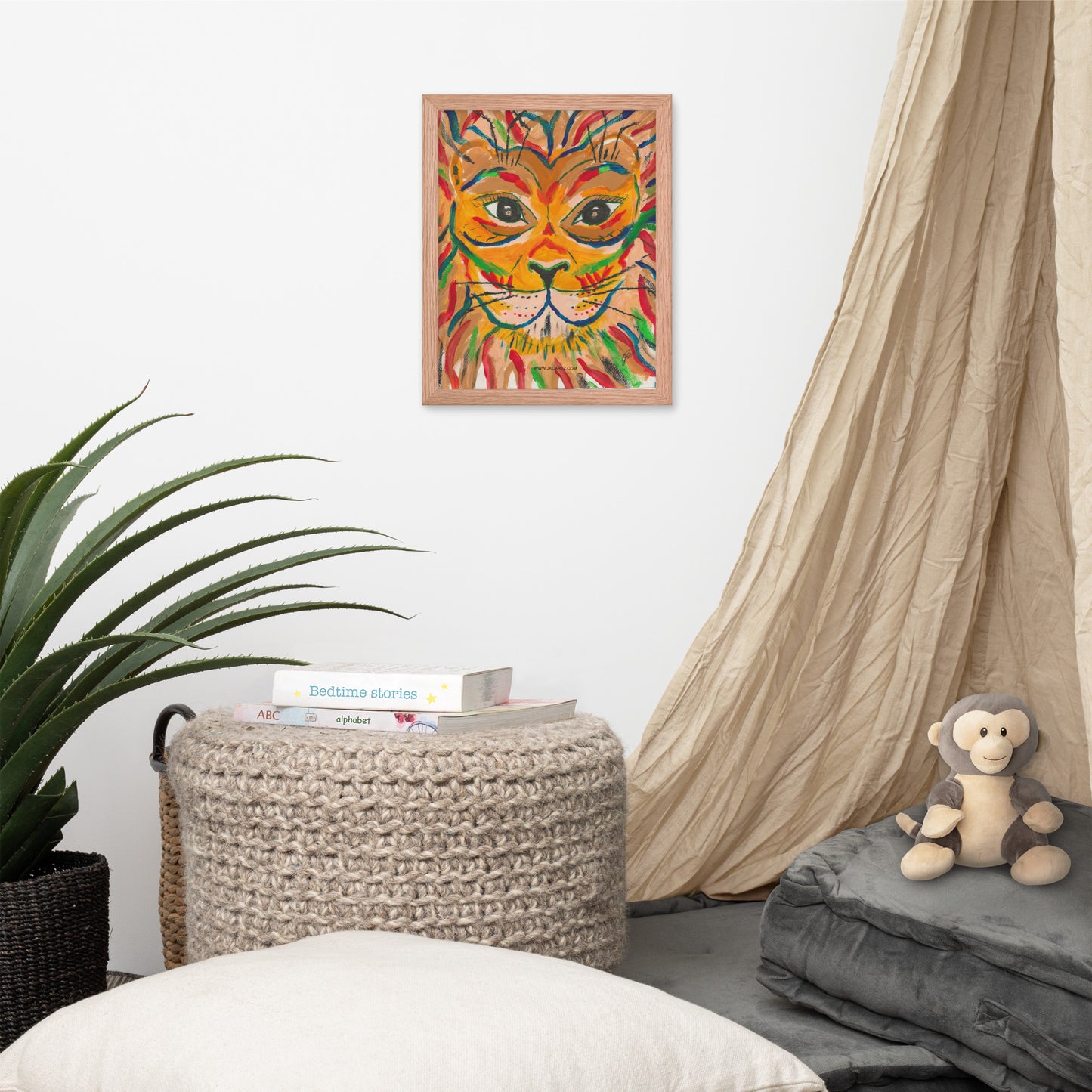 Lion Jkc Artz Gallery Framed Poster