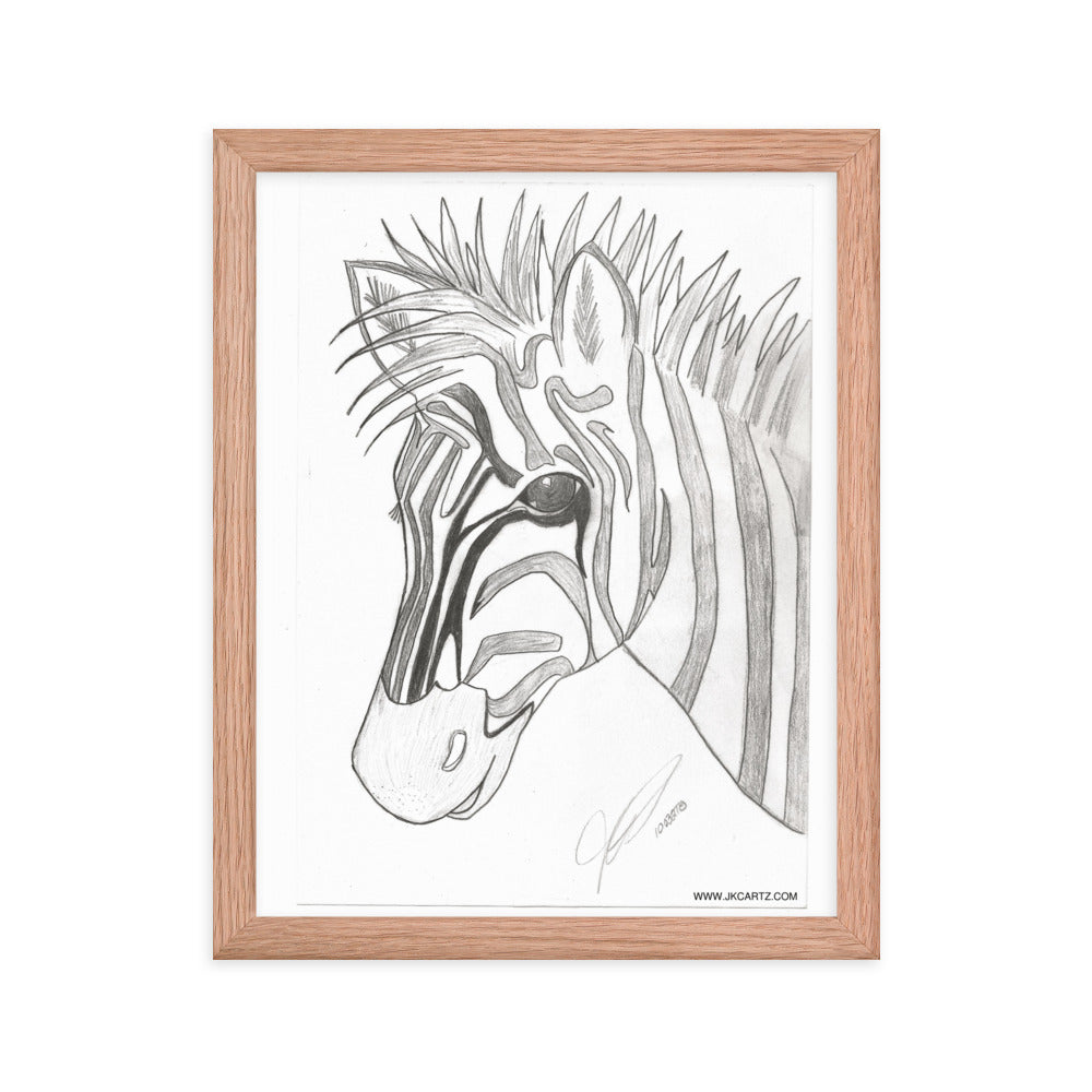 Zebra Jkc Artz Gallery Framed Poster