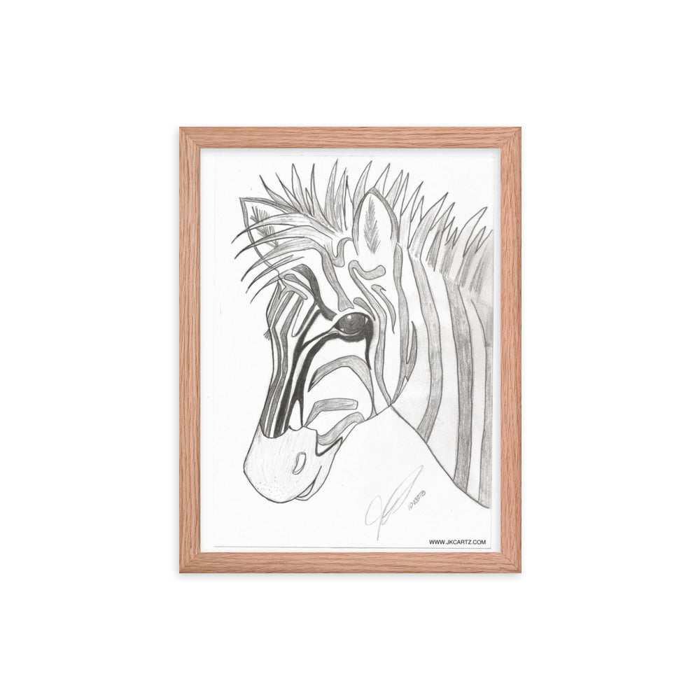Zebra Jkc Artz Gallery Framed Poster