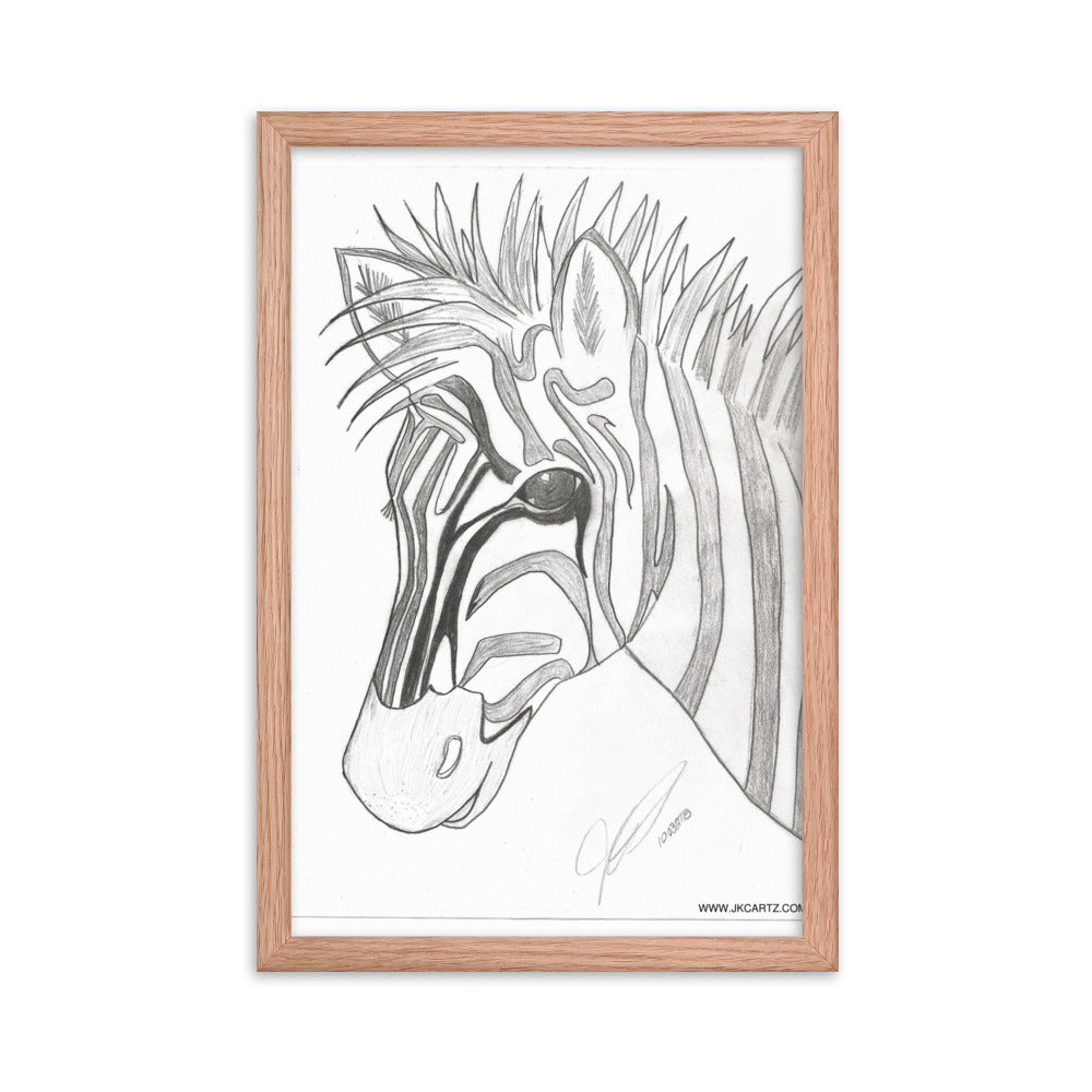 Zebra Jkc Artz Gallery Framed Poster