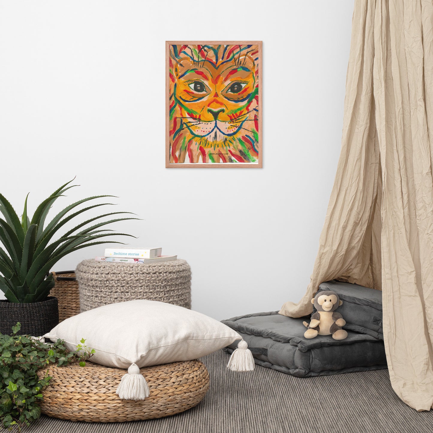 Lion Jkc Artz Gallery Framed Poster