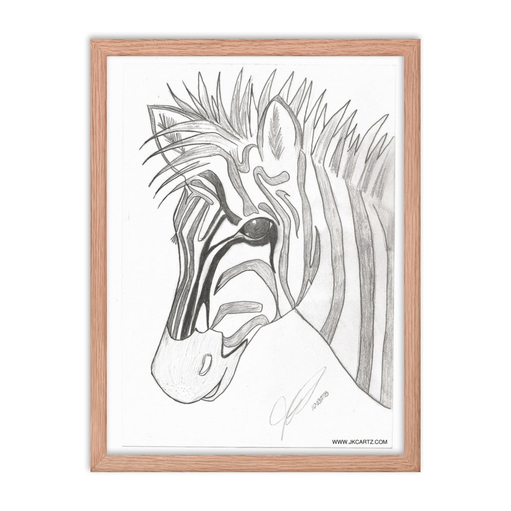 Zebra Jkc Artz Gallery Framed Poster