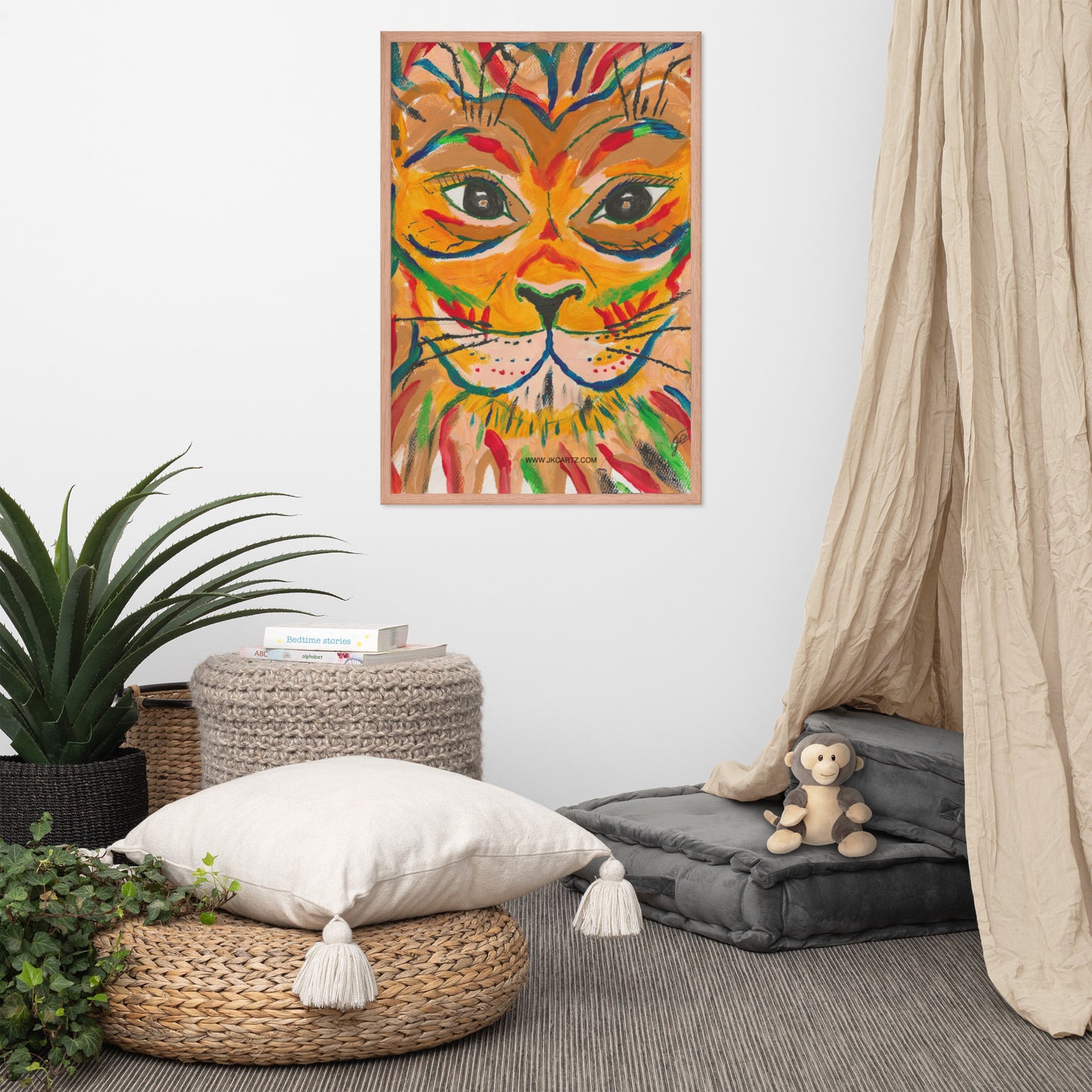 Lion Jkc Artz Gallery Framed Poster