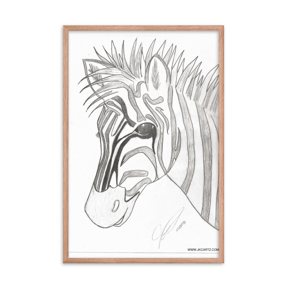 Zebra Jkc Artz Gallery Framed Poster