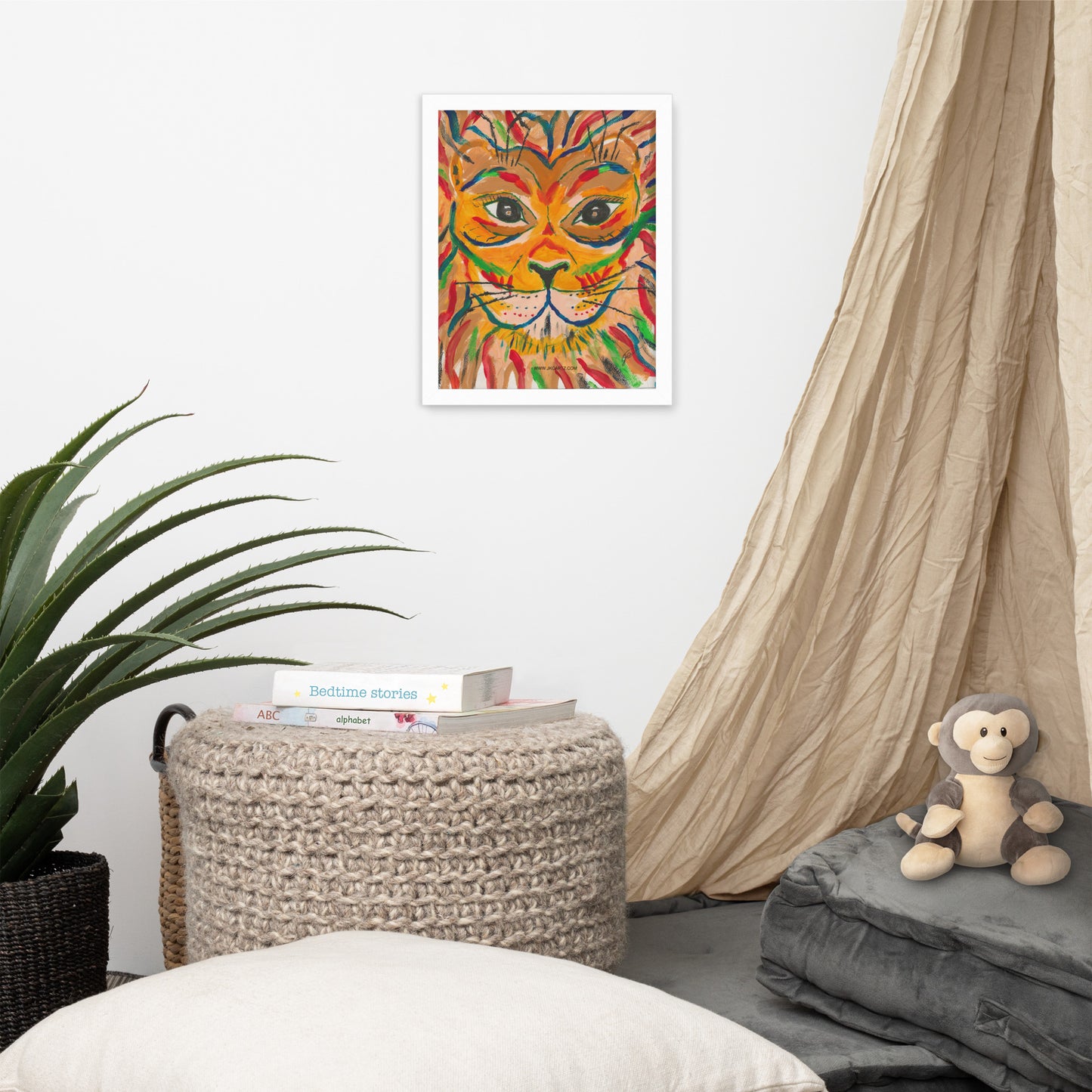 Lion Jkc Artz Gallery Framed Poster