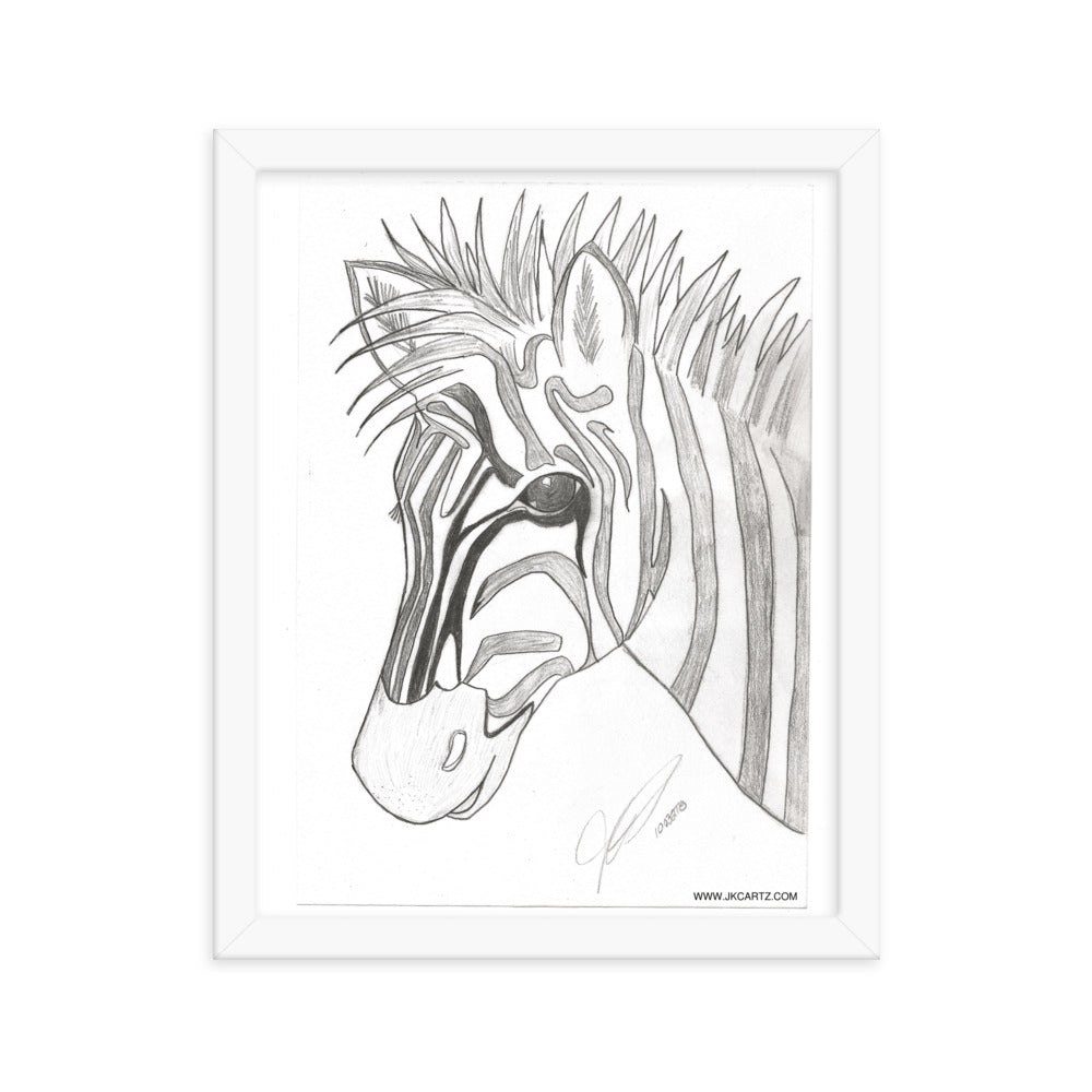 Zebra Jkc Artz Gallery Framed Poster