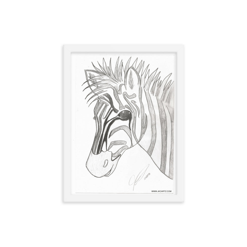 Zebra Jkc Artz Gallery Framed Poster