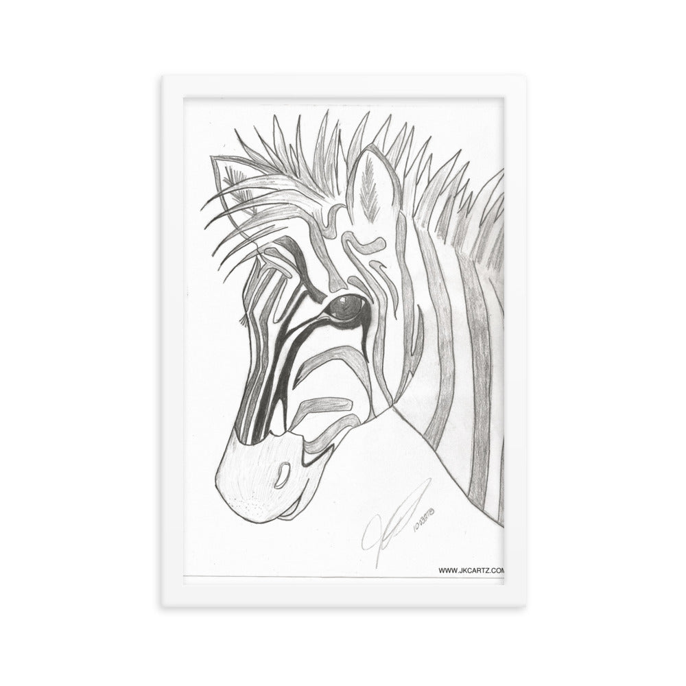 Zebra Jkc Artz Gallery Framed Poster