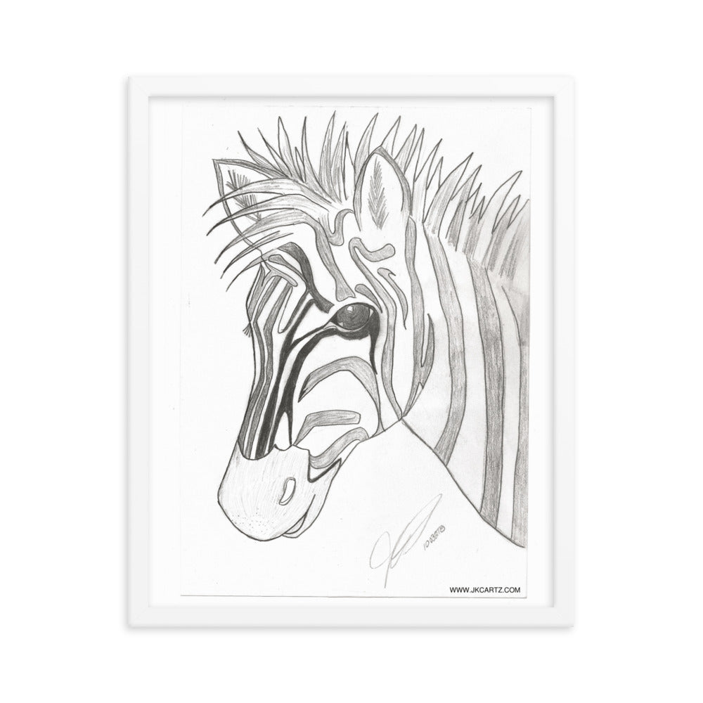 Zebra Jkc Artz Gallery Framed Poster