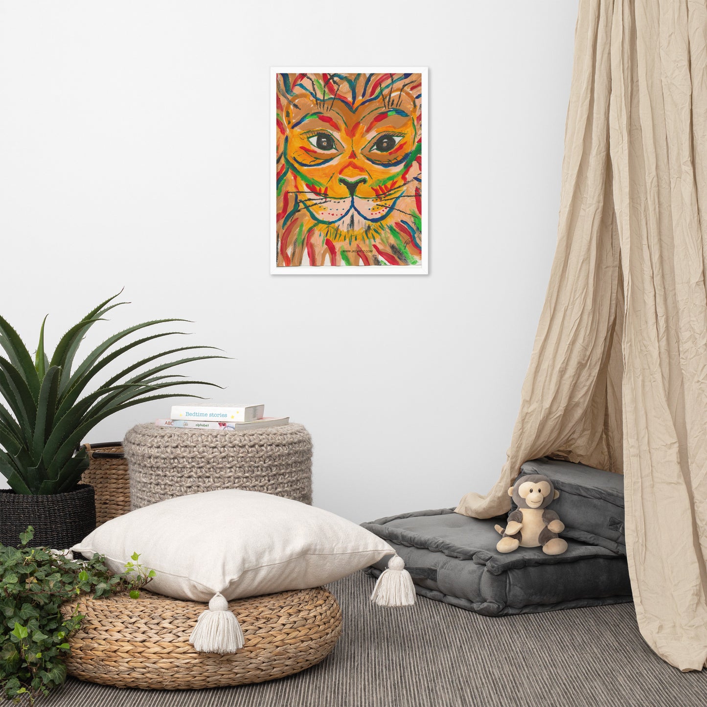 Lion Jkc Artz Gallery Framed Poster