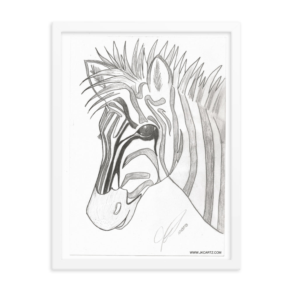Zebra Jkc Artz Gallery Framed Poster