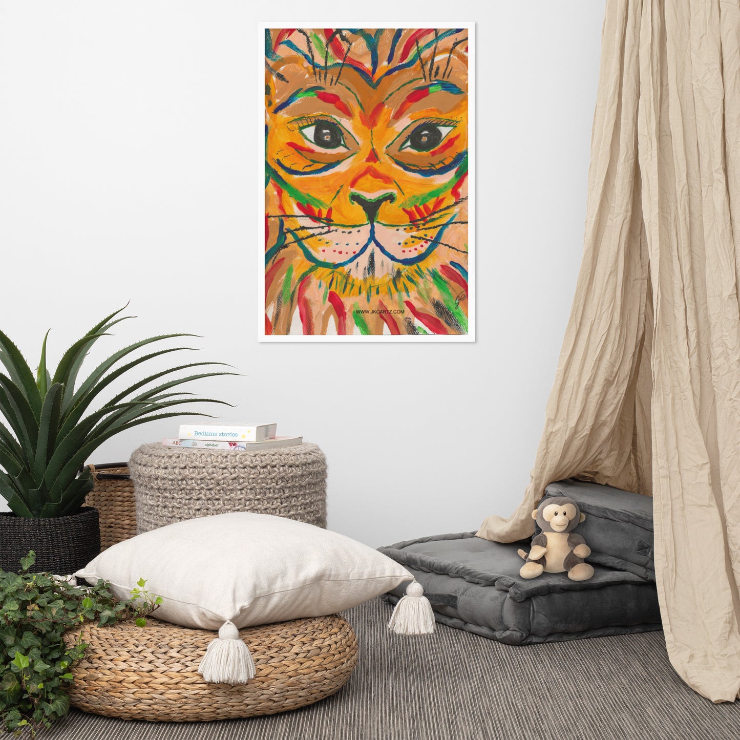 Lion Jkc Artz Gallery Framed Poster