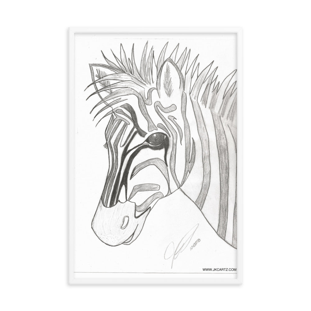 Zebra Jkc Artz Gallery Framed Poster