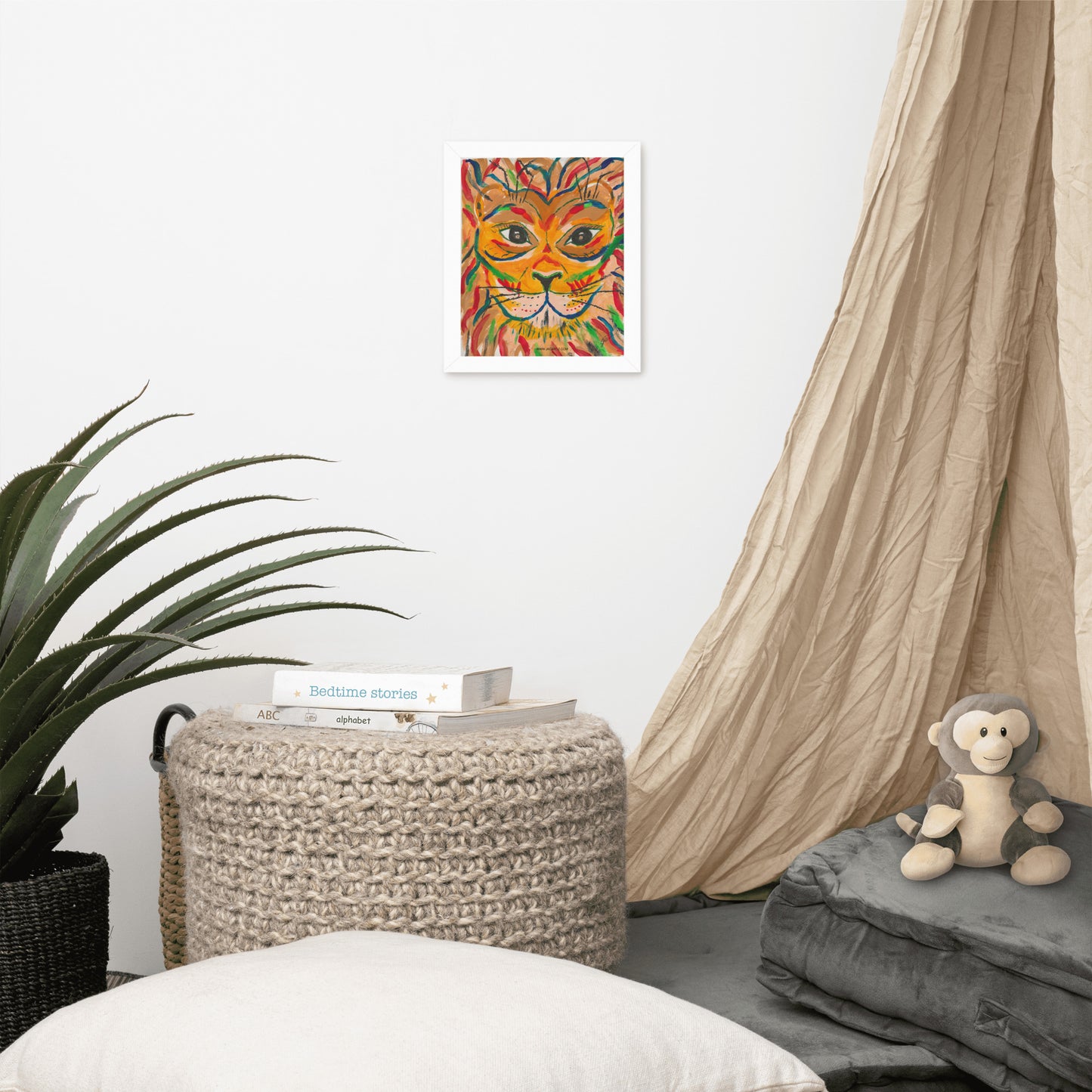 Lion Jkc Artz Gallery Framed Poster