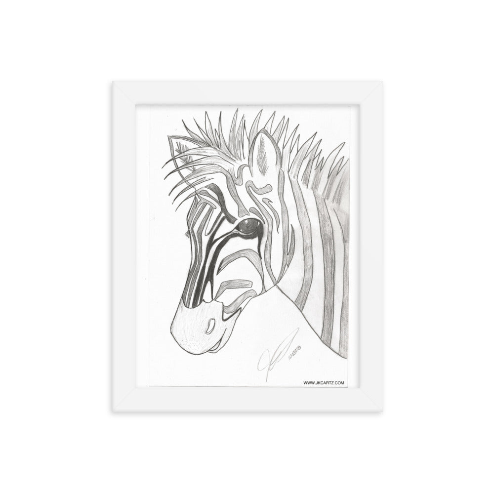 Zebra Jkc Artz Gallery Framed Poster