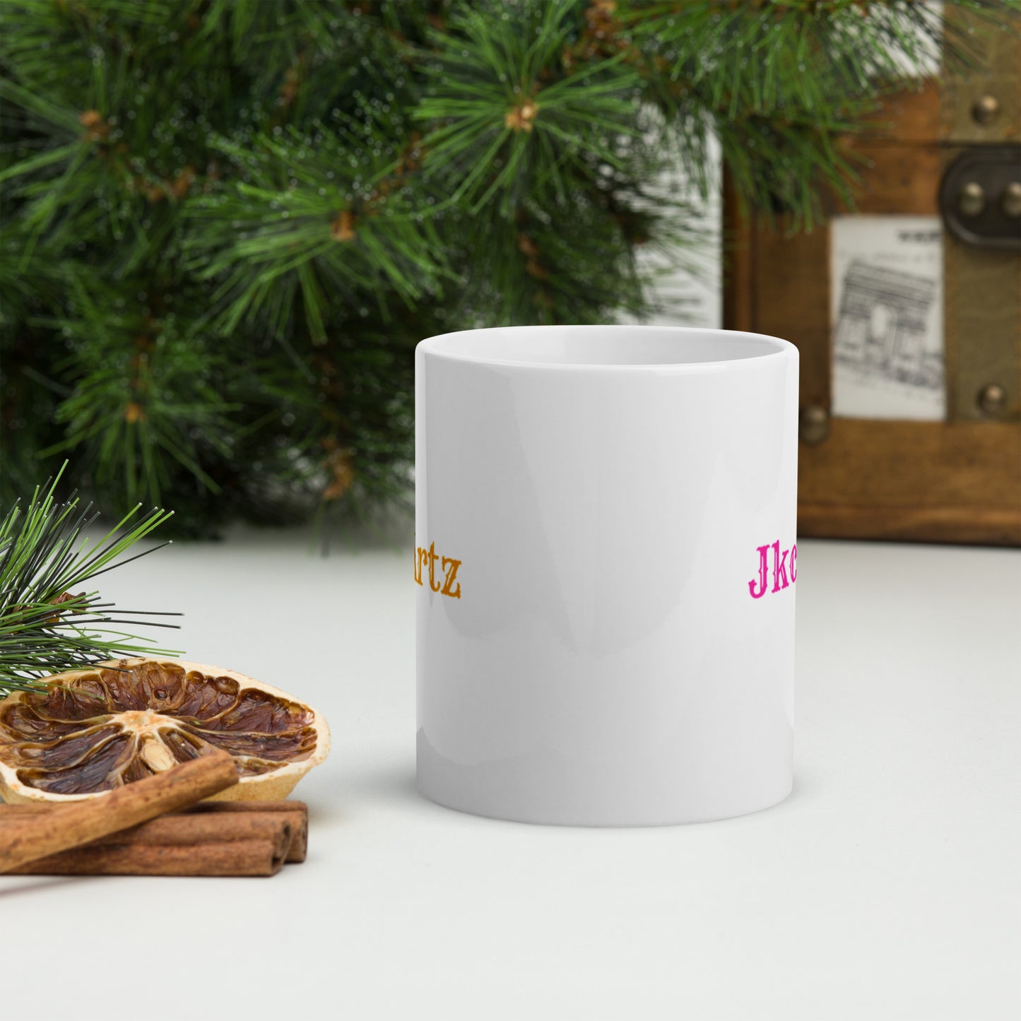 Jkc Artz Logo White Glossy Mug