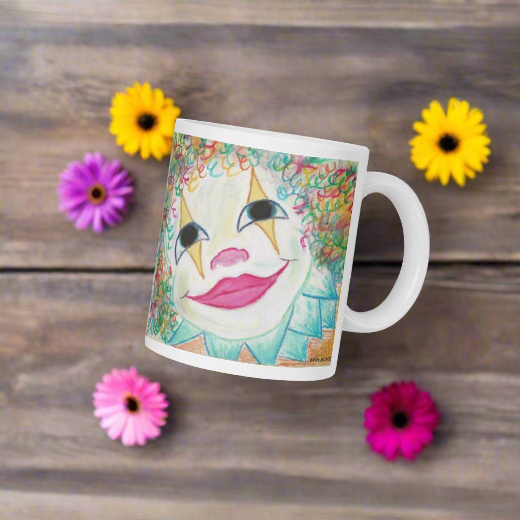 Clowning Around Jkc Artz Gallery White Mug
