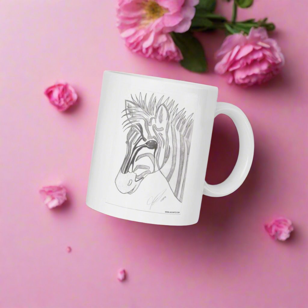 Zebra Jkc Artz Gallery White Glossy Mug